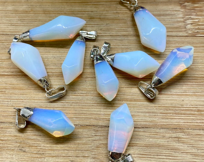 Opalite pendant teardrop necklace