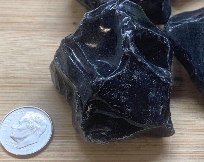 Natural Obsidian rough Stones Gift Bag