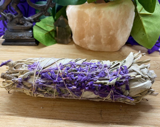 Premium White Sage and Lavender smudging stick smudge sacred salvia