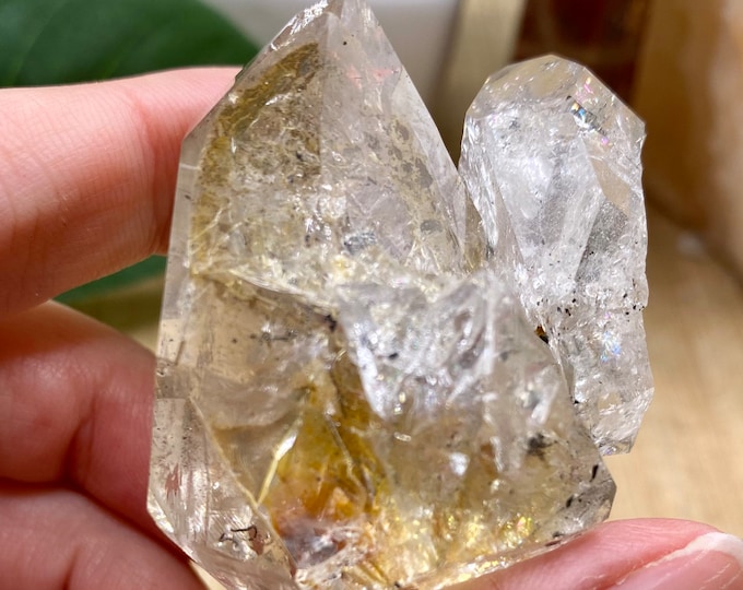 Large Herkimer Diamond crystal geode cluster HERK105