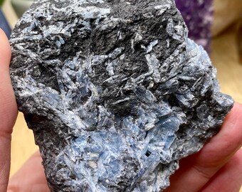 ブルーカイヤナイト結晶標本ジオード KYN1 - Etsy 日本