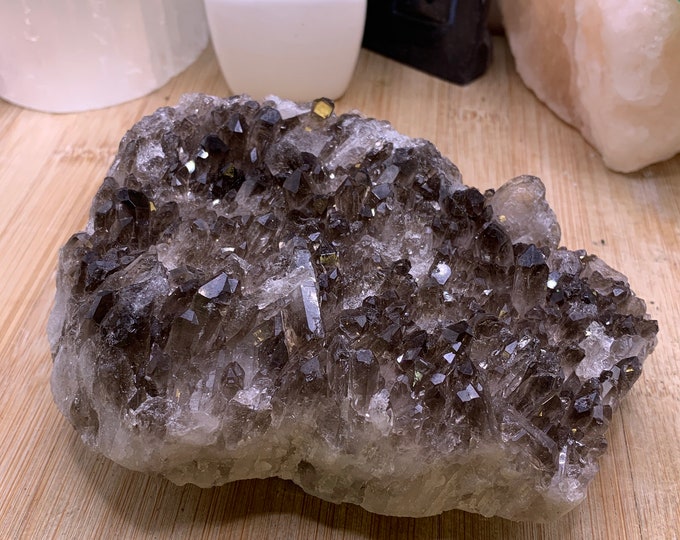 Amazing Smokey Quartz cluster geode crystal SME SmQu111