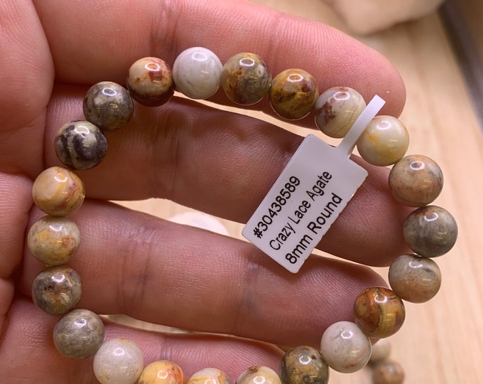 8mm Dendritic Opal Bracelet SME24 RB