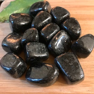 Tumbled Nuummite Stones Set with Gift Bag and Note image 4