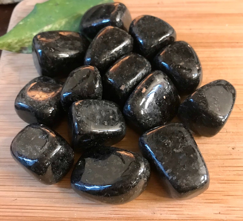 Tumbled Nuummite Stones Set with Gift Bag and Note image 4