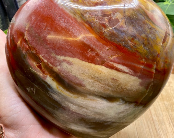 Polished Petrified Wood Heart PETHRT10