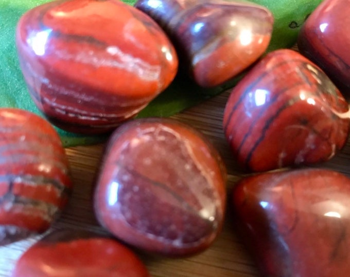 Tumbled Brecciated Jasper Stone with Gift Bag and Note