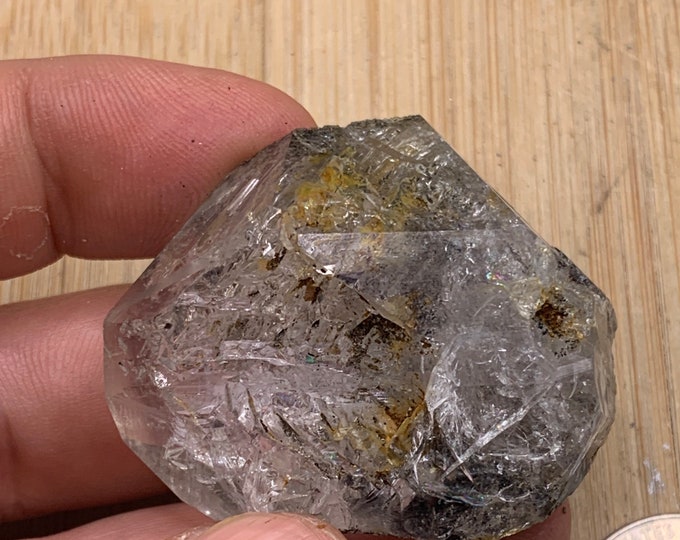 Herkimer Diamond crystal geode cluster HD01F23