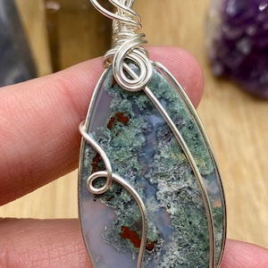 Moss Agate silver pendant MAP10 CASE 5