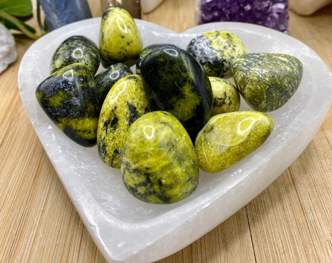 Chytha  or Imperial Serpentine Stone with Gift Bag tumbled stone