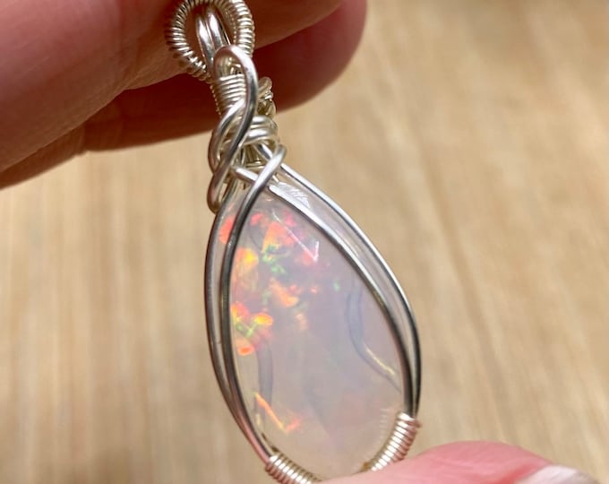 Ethiopian Opal Crystal Pendant FOP10