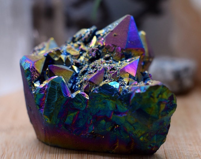 Natural Titanium Quartz Cluster MTQC1 Flat 6