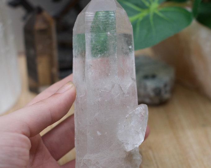 Large Lemurian Quartz wand Point MLQP4 Flat 12