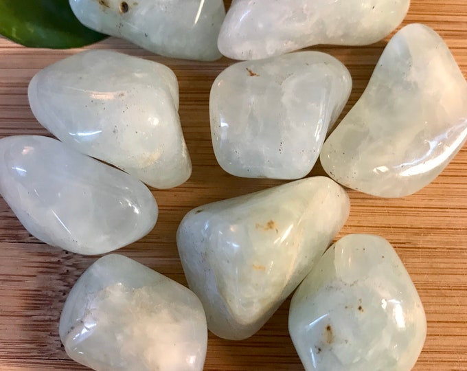 Tumbled Prehnite Stone Gift Bag