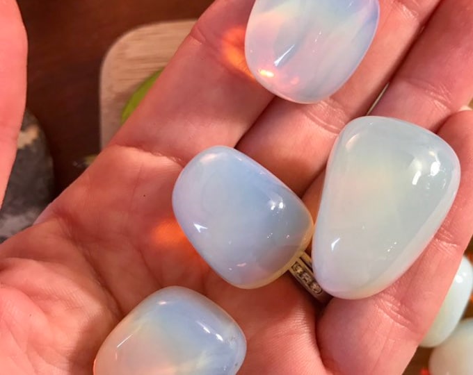 Tumbled Opalite Stones Set with Gift Bag and Note