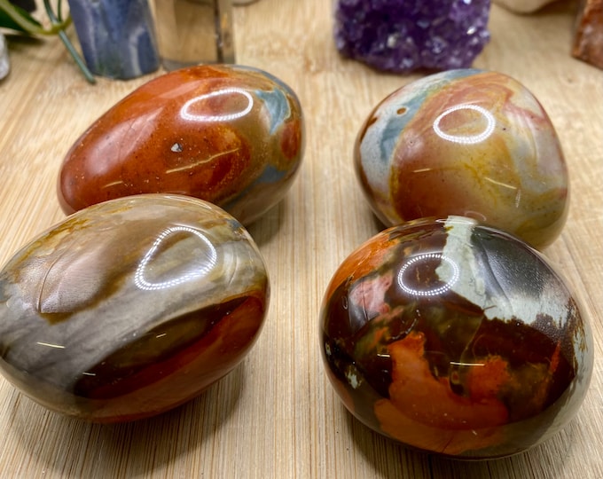 Polychrome Jasper palm stone