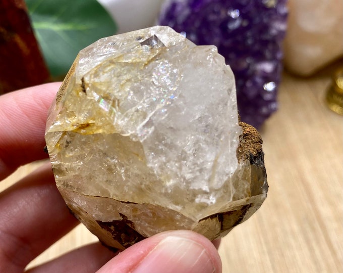 Herkimer Diamond crystal geode cluster HERK121