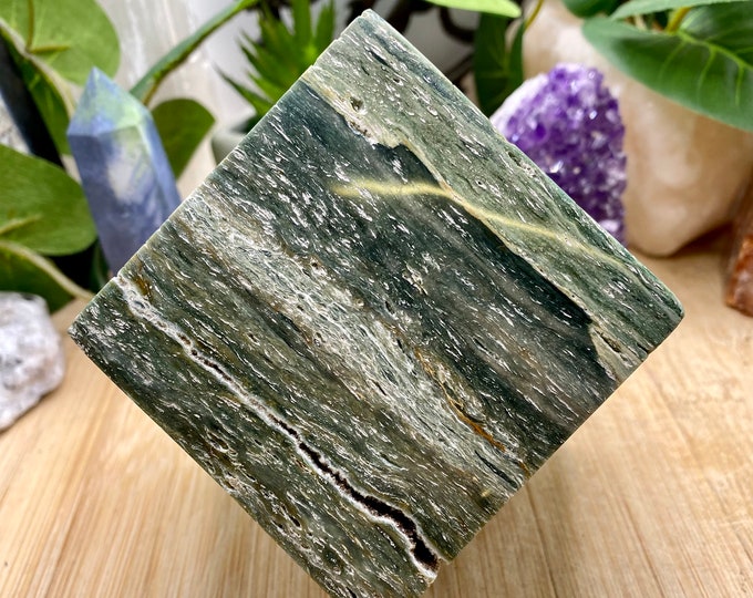 Ocean Jasper crystal Cube geode healing stone MOJC2 SME24