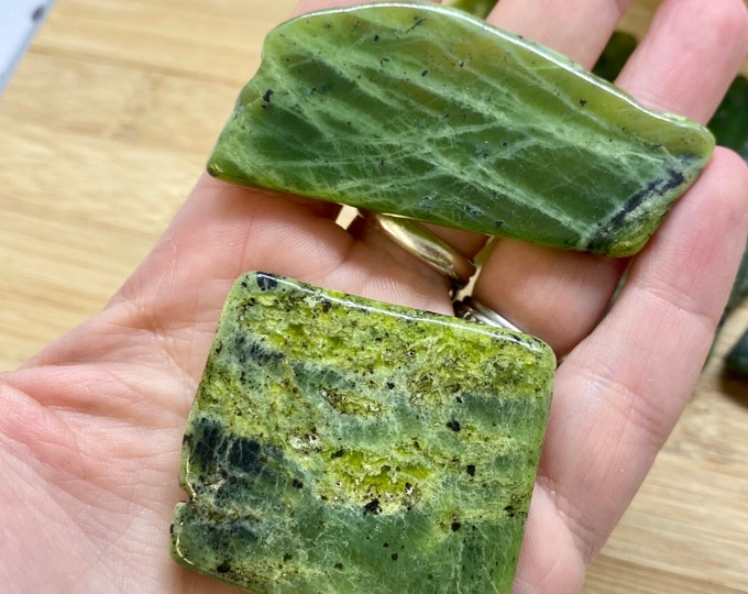 Nephrite Jade polished square rectangular Stones crystal Shelf 2