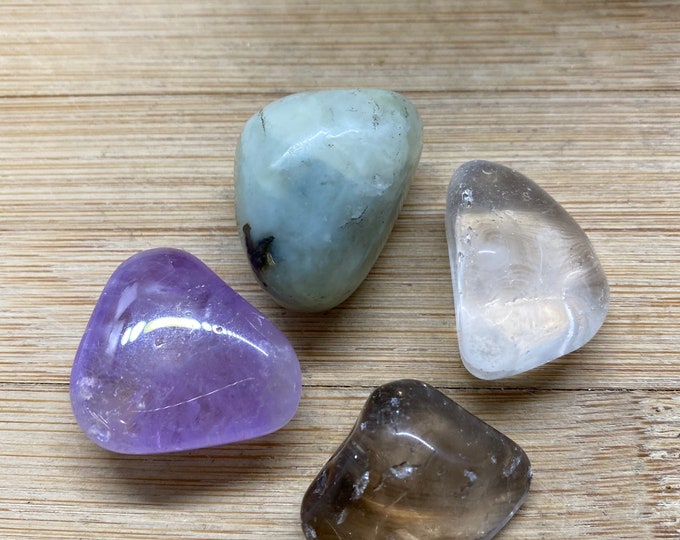 Crystals for balance healing crystal tumbled stone gift bag