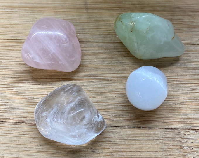 Heal the healer tumbled pocket stone set with gift bag and note SME24