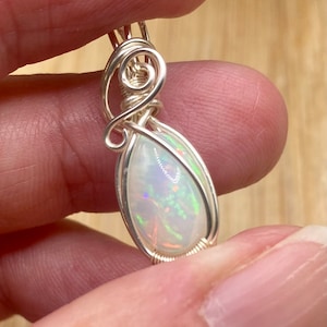 Ethiopian Opal Crystal Pendant OPEN10