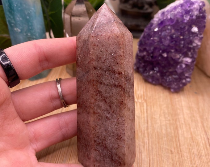 Strawberry Quartz point tower obelisk MSQT6 SME24