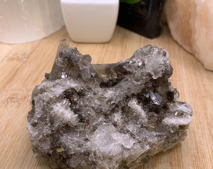 Amazing Smokey Quartz cluster geode crystal SME SmQu113