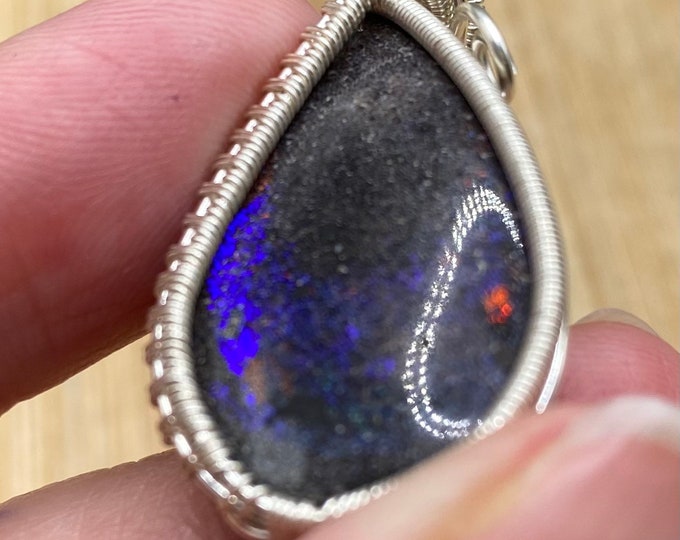 Australian Andamooka Opal Crystal Pendant BOP6