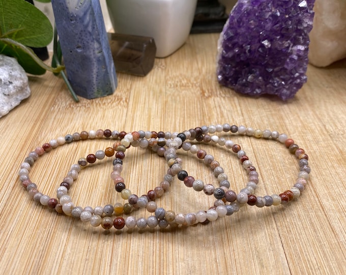 Laguna Lace Agate Bracelet 4mm bead
