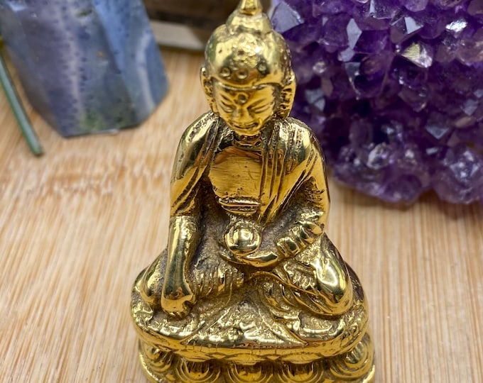 Small Brass Buddha figurine statue