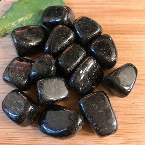 Tumbled Nuummite Stones Set with Gift Bag and Note image 1