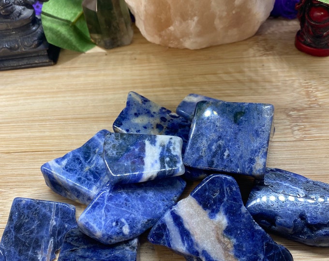 Sodalite polished square rectangle smooth tumbled crystal Shelf 2