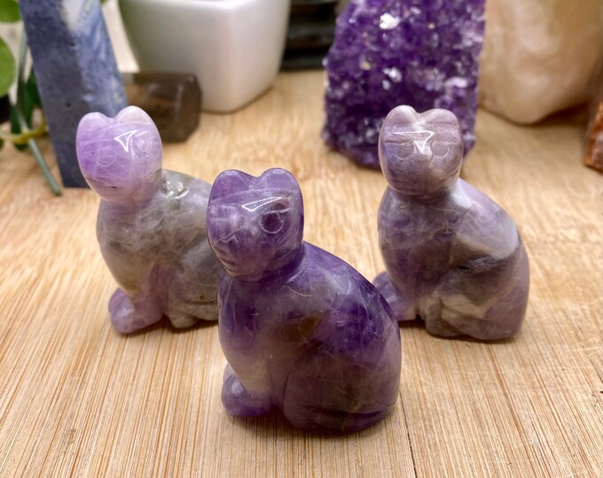 Amethyst Cat statue crystal