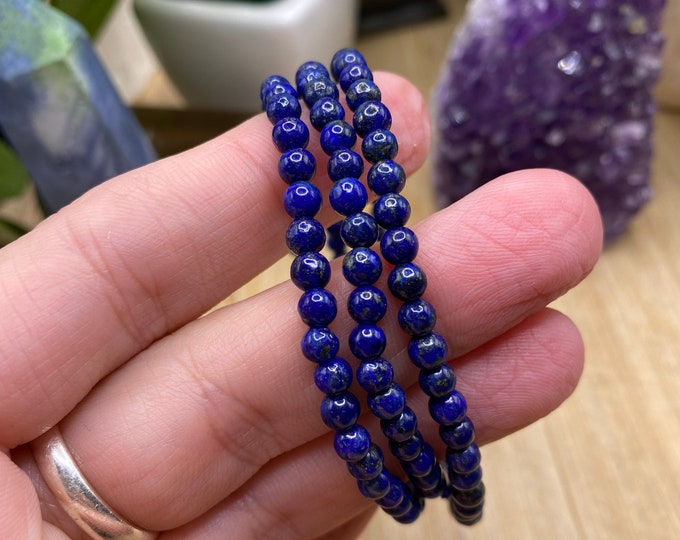 Lapis Lazuli Bracelet 4mm beads