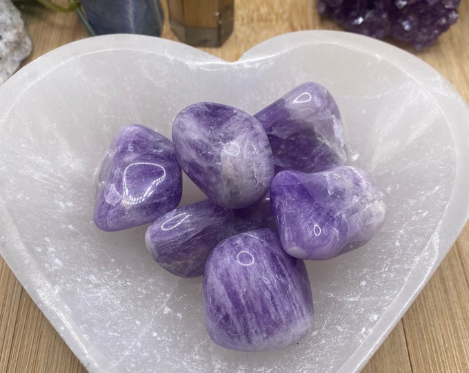 Tumbled Lilac Amethyst Stones Gift Bag