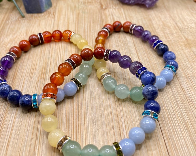 8mm Chakra Alignment crystal bracelet jewelry