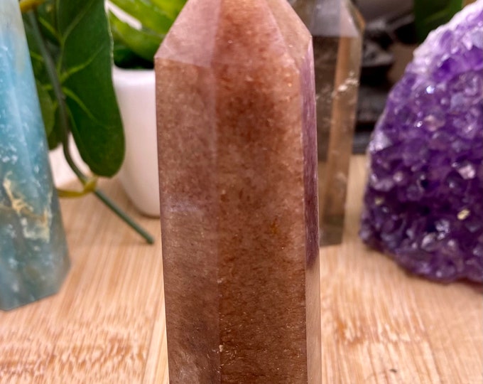 Strawberry Quartz point tower obelisk SQT50