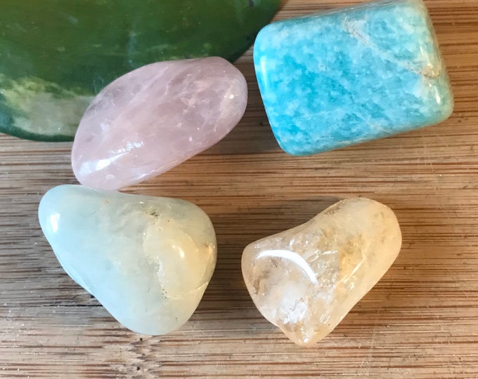 Hope tumbled pocket stone set with gift bag and note SME24