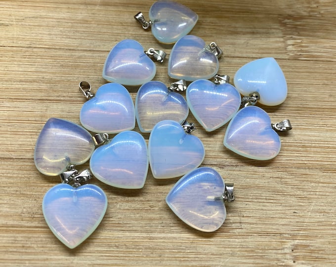 Opalite Heart pendant necklace