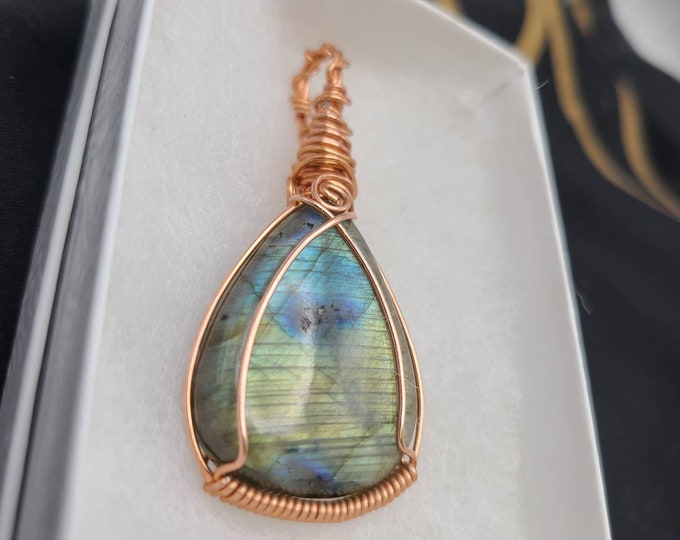Custom Wrapped Labradorite Pendant