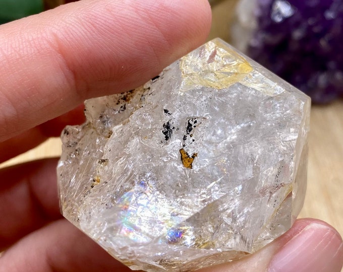 Herkimer Diamond crystal geode cluster HERK125