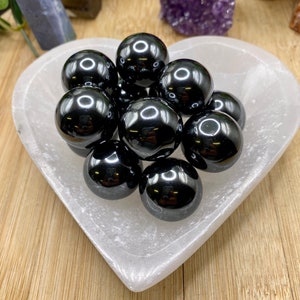 Magnetic Hematite spheres - pair!