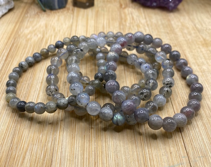 Labradorite bracelet 6-8 mm beads