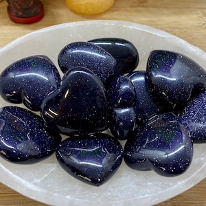 Blue Goldstone hearts SME24
