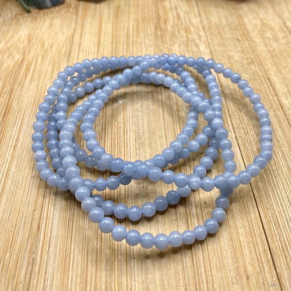 Angelite Bracelet 4mm beads