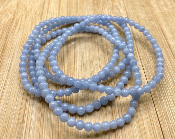 Angelite Bracelet 4mm beads