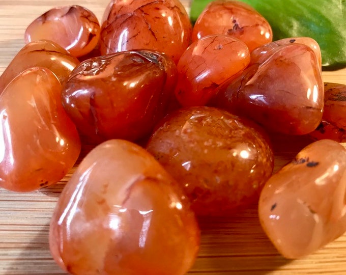 Tumbled Carnelian Stone set with Gift Bag