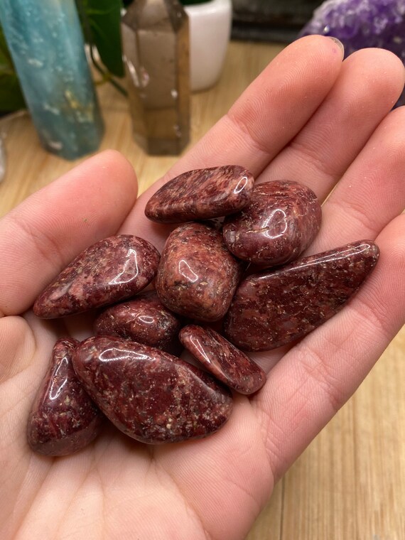 Tumbled Red Wine Quartz Stones Set With Gift Bag and Note Etsy
