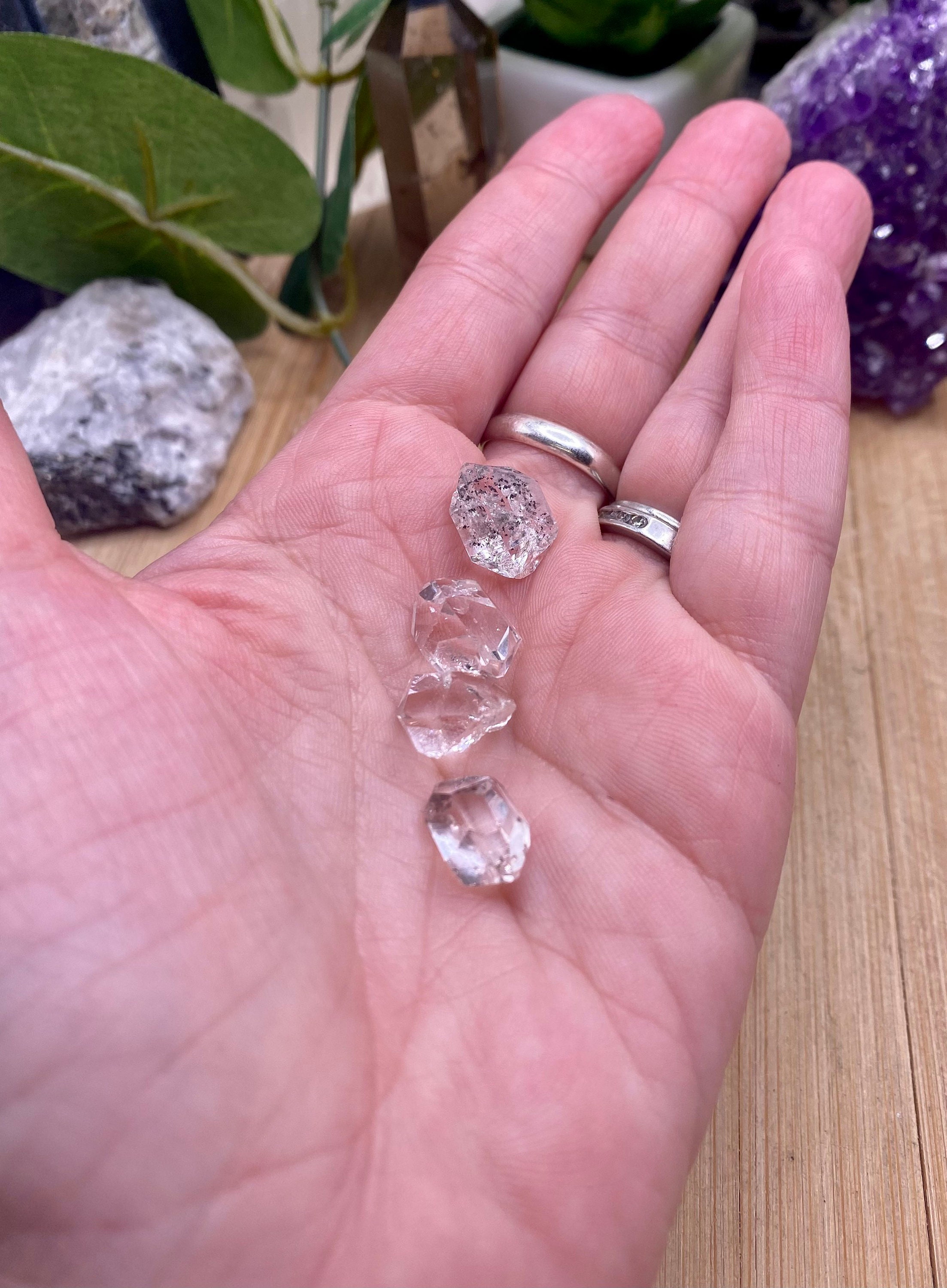 5 gram lot of Herkimer Diamonds crystal geode cluster HERKLOT2